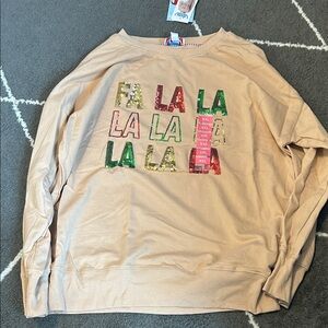 Women's Tan Crew Neck Sweater